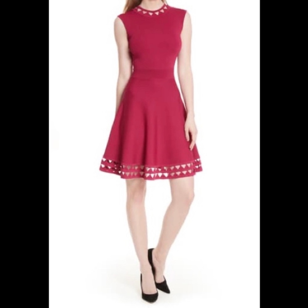 Ted Baker Kathryn Skater Dress w/Cutouts